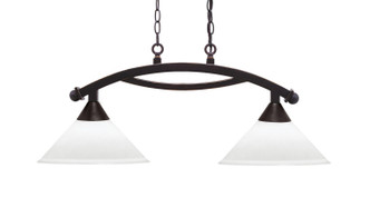 Toltec Lighting - 872-DG-316 - Two Light Island Pendant - Bow - Dark Granite