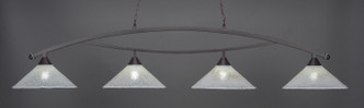 Toltec Lighting - 874-DG-714 - Four Light Billiard Bar - Bow - Dark Granite