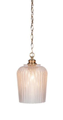 Toltec Lighting - 91-NAB-4280 - One Light Pendant - Cordova - New Age Brass