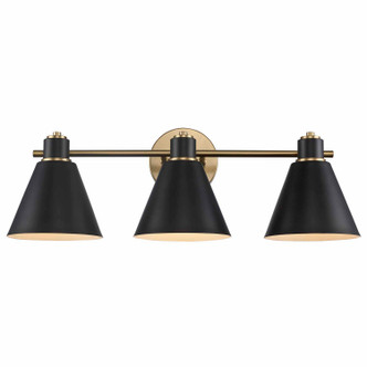 Trans Globe Imports - 22593 AG-BK - Three Light Vanity - Antique Gold / Black