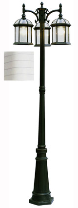 Trans Globe Imports - 4189 WH - Three Light Pole Light - Wentworth - White