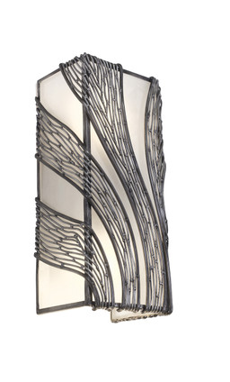 Flow Two Light Wall Sconce in Steel (137-240W02SL)