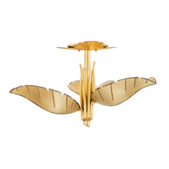 Banana Leaf Three Light Semi-Flush Mount (901S03GO)