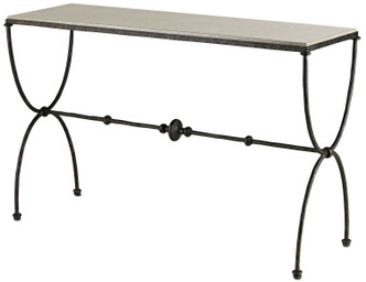 Currey and Company - 4142 - Console Table - Agora Collection - Rustic Bronze/Polished Concrete