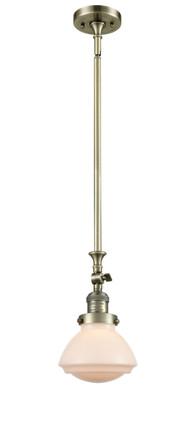 manufacturer_finish:Antique Brass|manufacturer_glass:Matte White Olean|light_output:245.00lm|color_temperature:2100K|cri:98