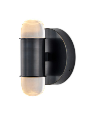 Currey and Company - 5000-0243 - LED Wall Sconce - Capsule Collection - Oil Rubbed Bronze/Clear