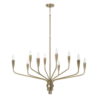 Capital Lighting - 460401ANB - Ten Light Chandelier - Palmer - Antiqued Brass