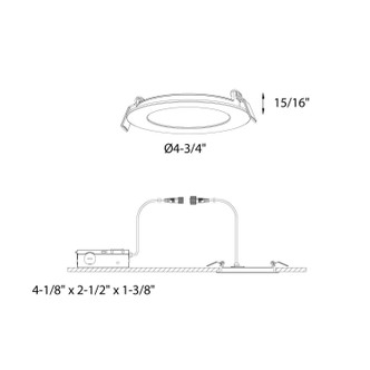 Excel Recessed Panel Light (5004-CC-V-WH)