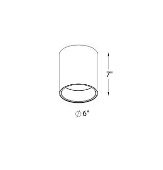 Focus One Light Flush Mount (CYL06-CC-V-BK)