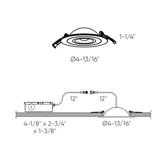 Pivot Recessed LED Gimbal Light (FGM4-CC-WH)
