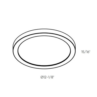 Radiance One Light Flush Mount (FMM12-CC-SN)