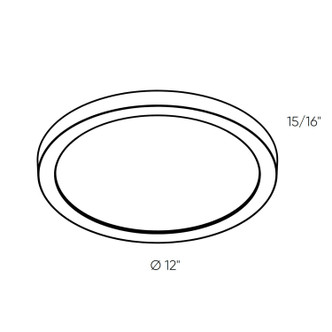 Prime One Light Flush Mount (FMP12-CC-CR-WH)