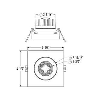Revolve Gimbal Recessed (GBR35SQ-CC-BK)