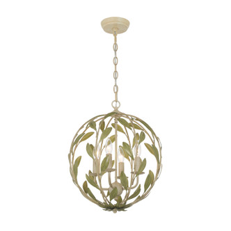 Crystorama - 504-CT - Four Light Chandelier - Broche - Champagne Green Tea