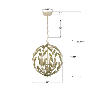 Broche Four Light Chandelier (504-CT)