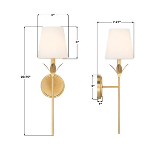 Broche One Light Wall Sconce (531-OP-GA)