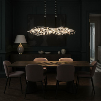 Broche Six Light Linear Chandelier (567-SA)