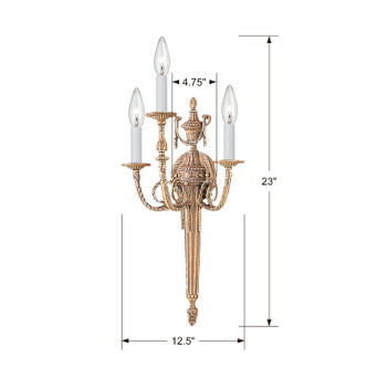 Loxley Three Light Wall Sconce (663-MB)
