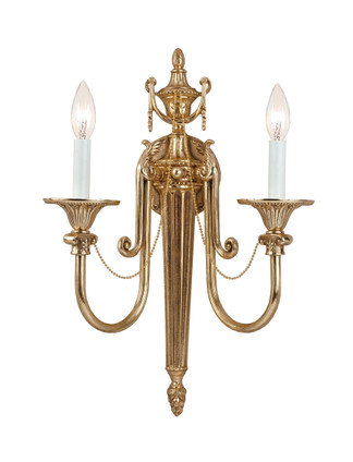 Crystorama - 7002-OB - Two Light Wall Sconce - Langley - Olde Brass