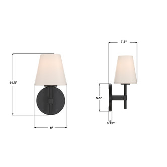 Colton One Light Wall Sconce (COL-201-BK)