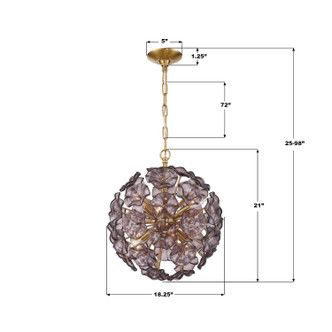 Esme Six Light Chandelier (ESM-4005-AG-SM)
