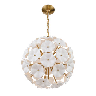 Esme Six Light Chandelier (ESM-4005-AG-WH)
