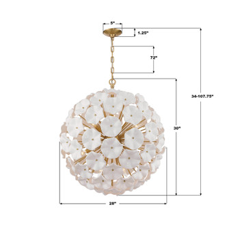 Esme 12 Light Chandelier (ESM-4009-AG-WH)