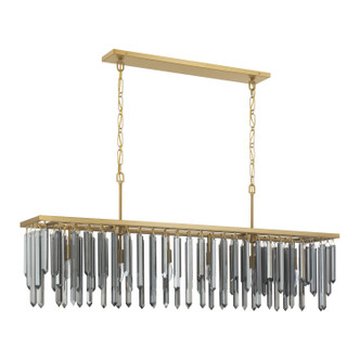Gemma Six Light Linear Chandelier (GEM-7007-MG-SS)