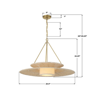 Juniper One Light Chandelier (JNP-10543-SG)