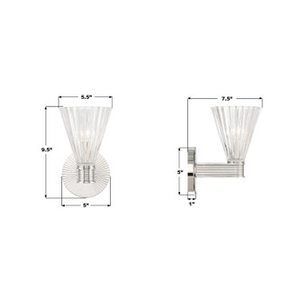 Lotus One Light Wall Sconce (LOT-701-PN)