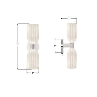 Lotus Two Light Wall Sconce (LOT-712-PN)