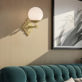 Orly One Light Wall Sconce (ORY-1001-AG-WH)