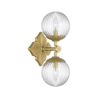 Crystorama - ORY-1002-AG-CL - Two Light Wall Sconce - Orly - Aged Brass