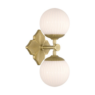 Crystorama - ORY-1002-AG-WH - Two Light Wall Sconce - Orly - Aged Brass