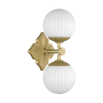 Orly Two Light Wall Sconce (ORY-1002-AG-WH)
