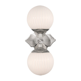 Orly Two Light Wall Sconce (ORY-1002-PN-WH)