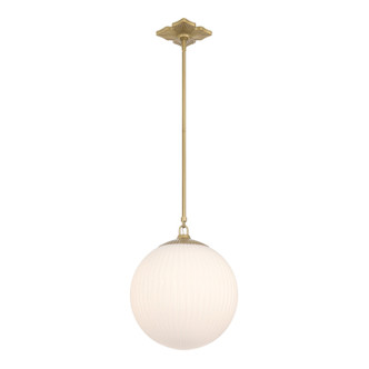 Crystorama - ORY-1007-AG-WH - One Light Pendant - Orly - Aged Brass