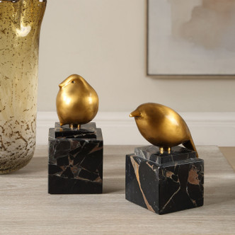 Golden Finch Figurines Set/2 (18301)