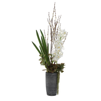 Uttermost - 60265 - Vase Centerpiece - Eterna Orchid - White