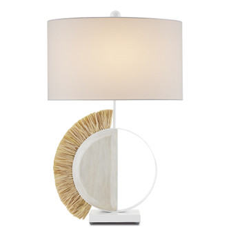 Currey and Company - 6000-0796 - One Light Table Lamp - Seychelles Collection - White/Sandstone/Natural