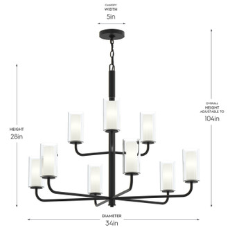 Mack Nine Light Chandelier (P400478-31M)