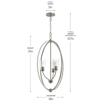 Jheni Three Light Foyer Pendant (P500512-009)