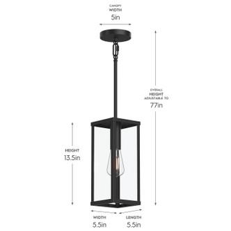 Ryle One Light Outdoor Pendant (P550146-31M)