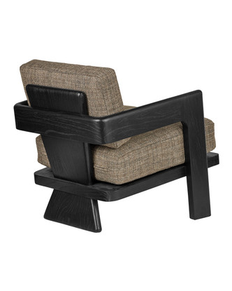 Currey and Company - 7000-0752 - Chair - Theo Lounge Chair Rig Otter - Caviar Black