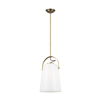 Hazel One Light Pendant in Time Worn Brass (454-LP1001TWB)