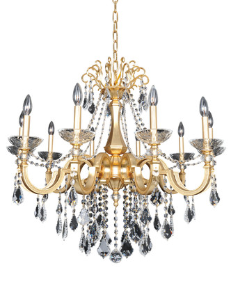 Allegri - 025452-011-FR001 - Ten Light Chandelier - Barret - French Gold