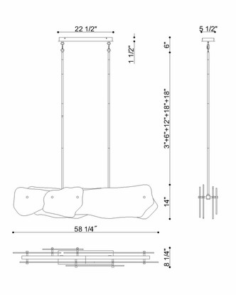 Grotto LED Linear Chandelier (50461-011)