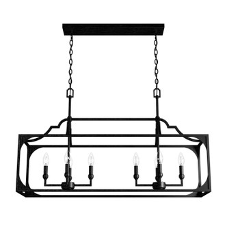 Hunter - 19289 - Eight Light Linear Chandelier - Highland Hill - Rustic Iron