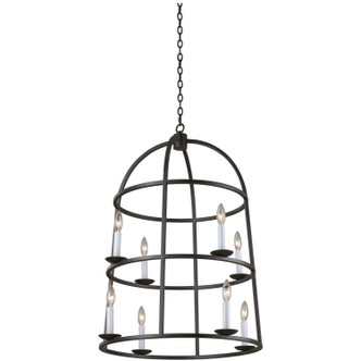 Kalco - 506950BI - Eight Light Foyer Pendant - Wickenburg - Black Iron
