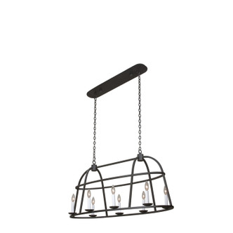 Kalco - 506960BI - Eight Light Island Pendant - Wickenburg - Black Iron